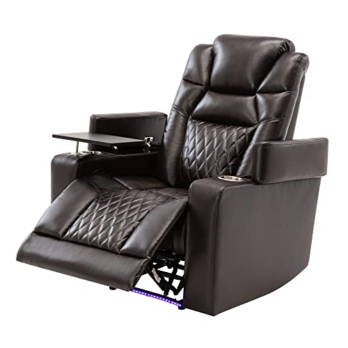 Electric Recliner Chair With USB Charge Port 360 Swivel Tray Table Hand ...